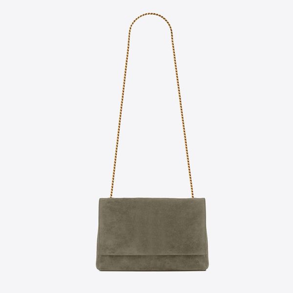 women kate chain crossbody bag two-sided flap shoulder messenger bags genuine leather magnetic button women handbags purse 28.5cm